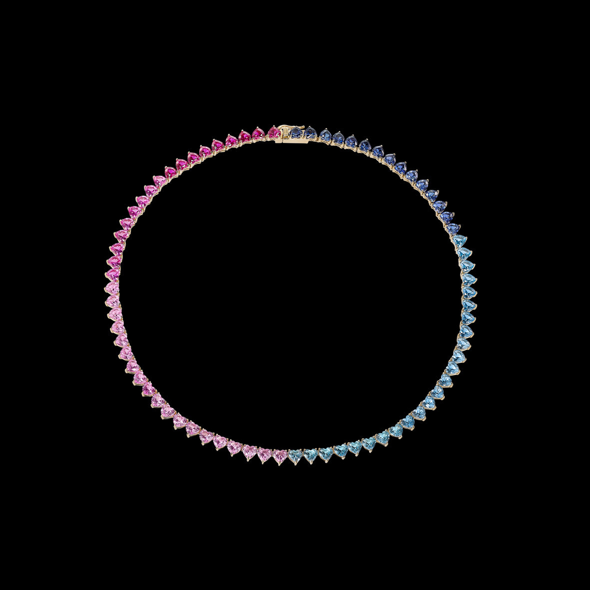 Magenta Eternity Heart Necklace